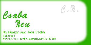 csaba neu business card